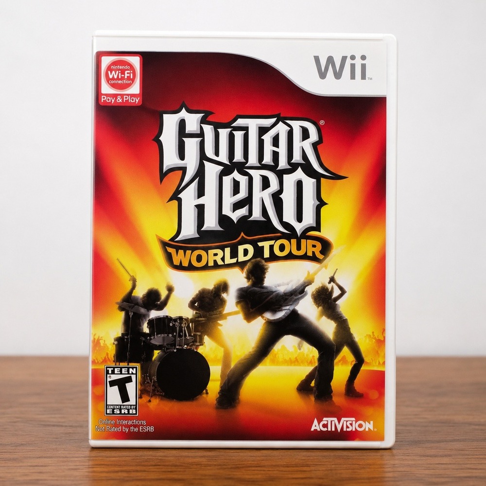 Activision Guitar Hero World Tour Nintendo Wii Game 2007 Complete CIB